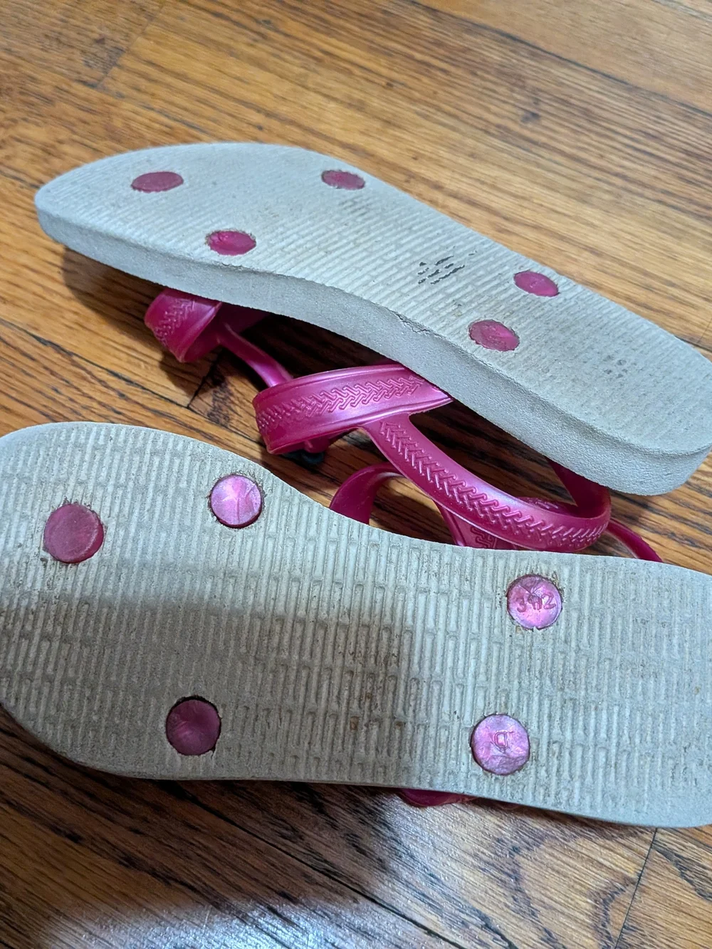 Havaianas Pink Girls' Flower Accent Strap Sandals